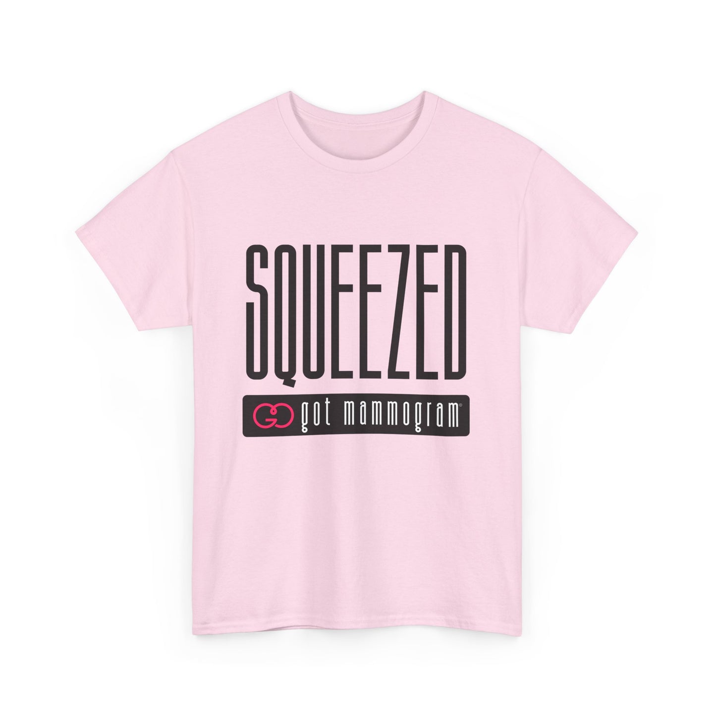 Squeezed Mammogram Heavy Cotton T-Shirt Breast Cancer Awareness
