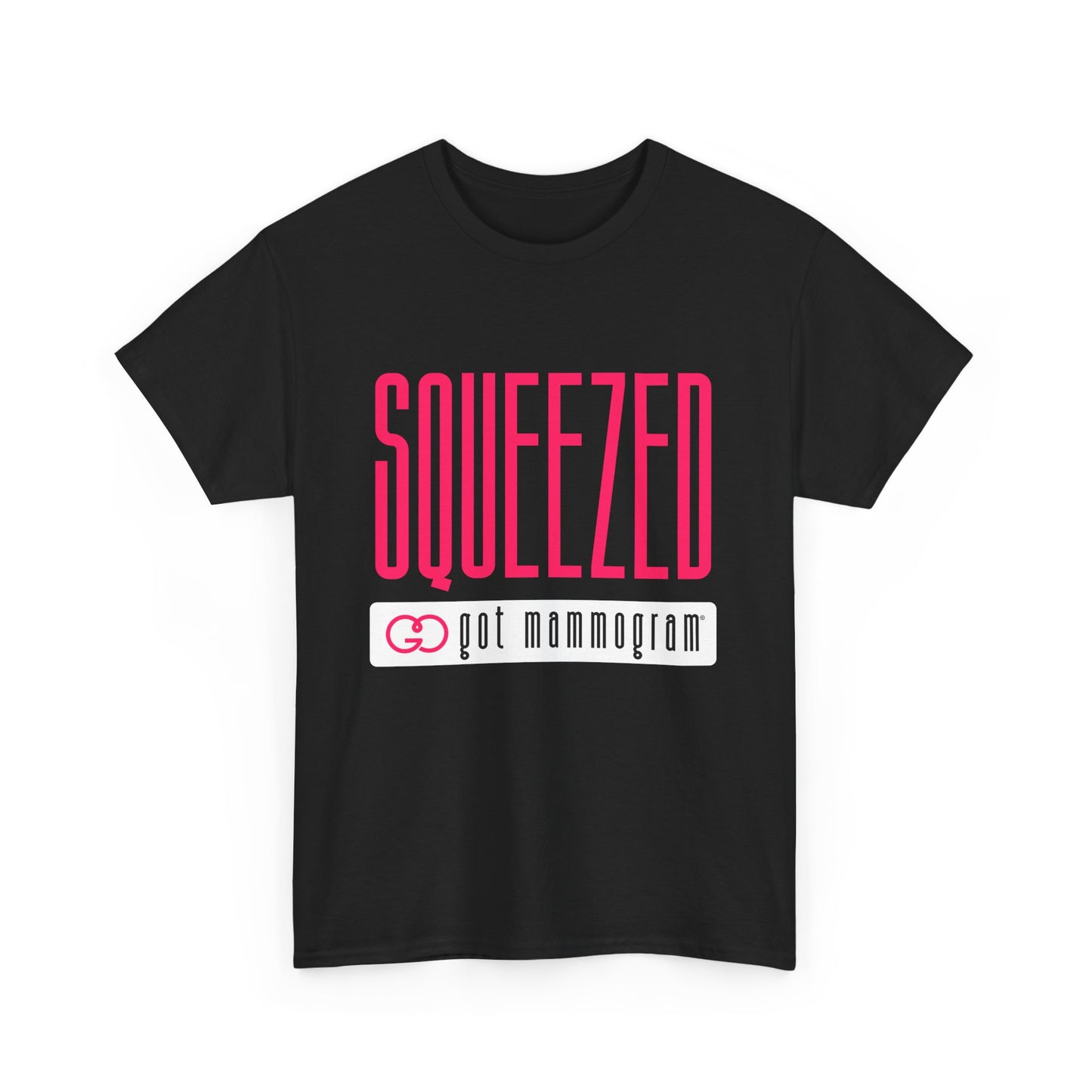 Squeezed Mammogram Heavy Cotton T-Shirt Breast Cancer Awareness