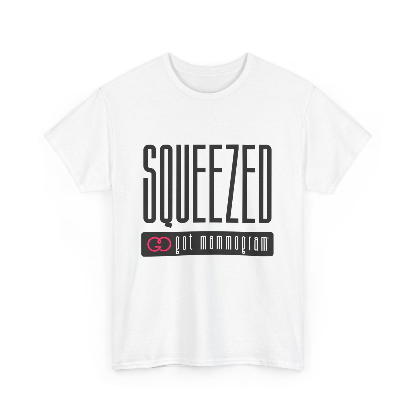 Squeezed Mammogram Heavy Cotton T-Shirt Breast Cancer Awareness