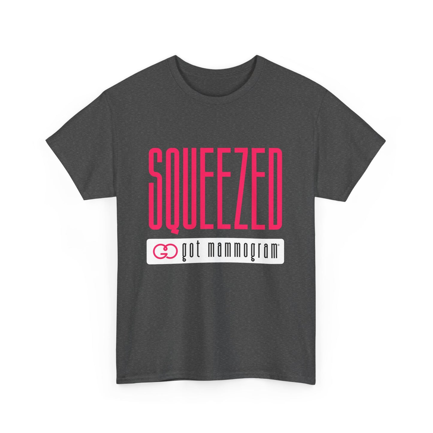 Squeezed Mammogram Heavy Cotton T-Shirt Breast Cancer Awareness