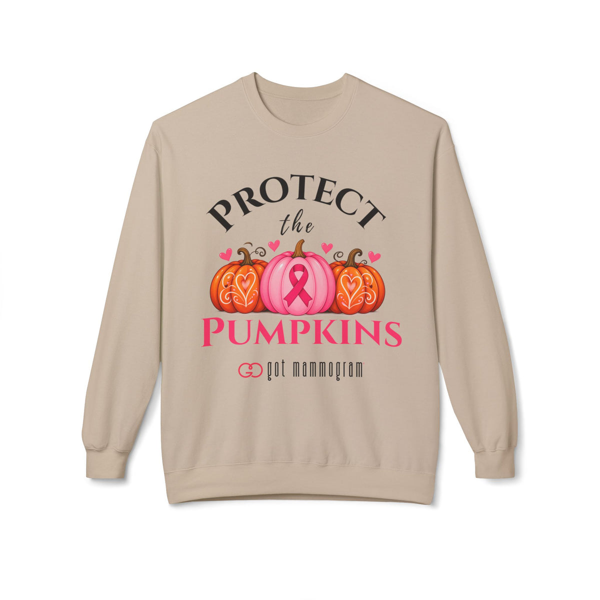 Pink Ribbon Pumpkin Trio Mammogram Sweatshirt - Breast Cancer Awareness
