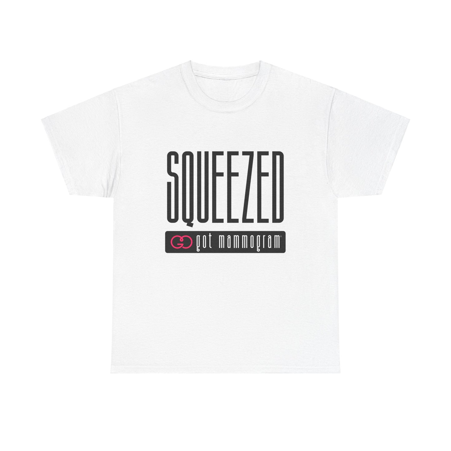 Squeezed Mammogram Heavy Cotton T-Shirt Breast Cancer Awareness