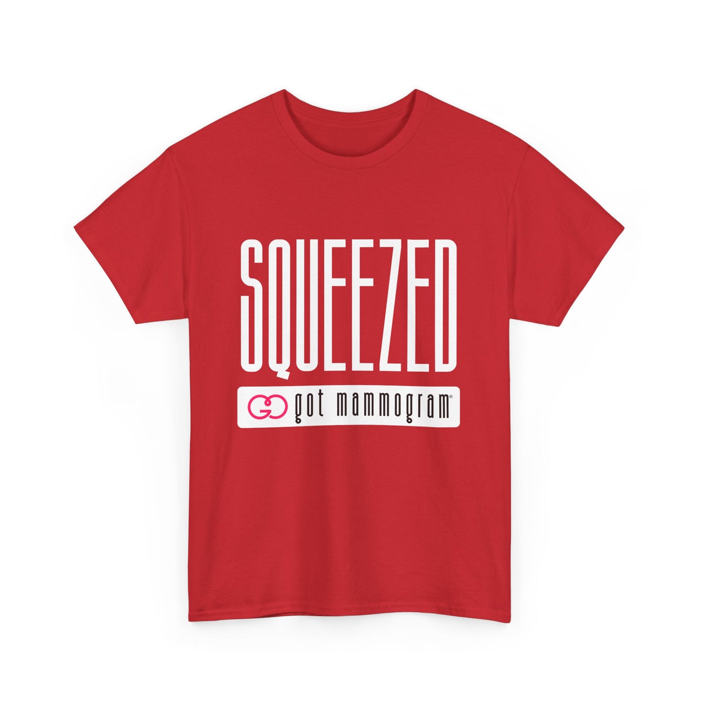 Squeezed Mammogram Heavy Cotton T-Shirt Breast Cancer Awareness