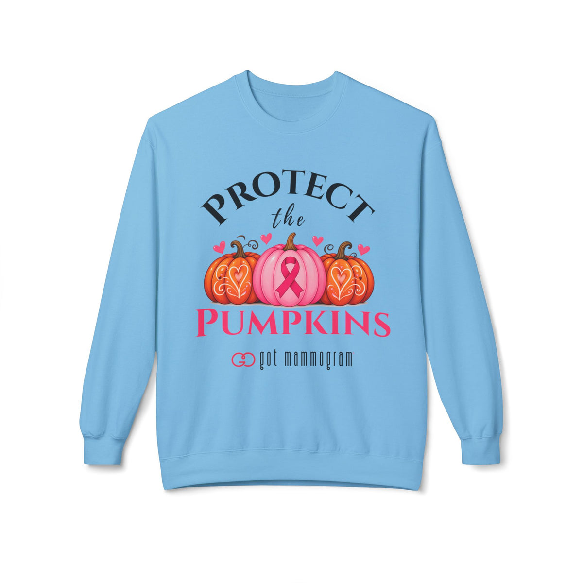 Pink Ribbon Pumpkin Trio Mammogram Sweatshirt - Breast Cancer Awareness