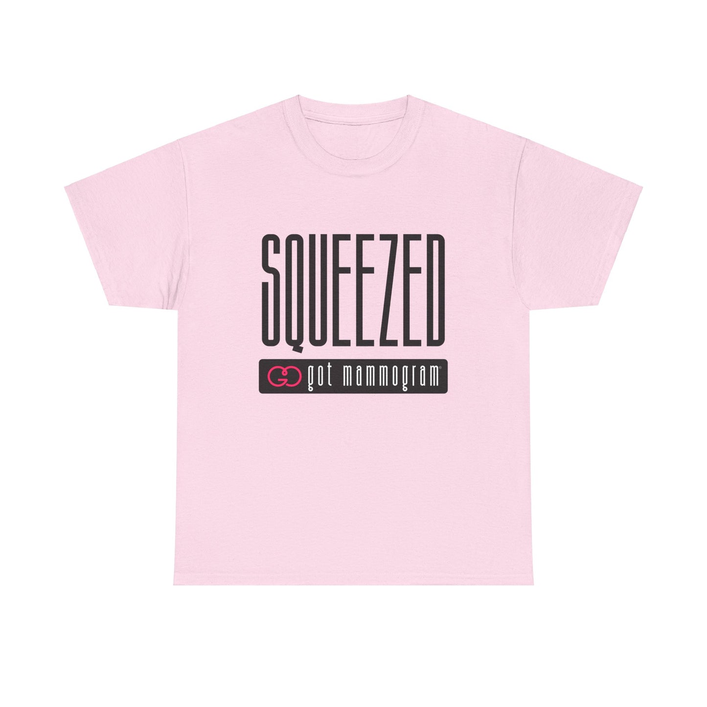 Squeezed Mammogram Heavy Cotton T-Shirt Breast Cancer Awareness