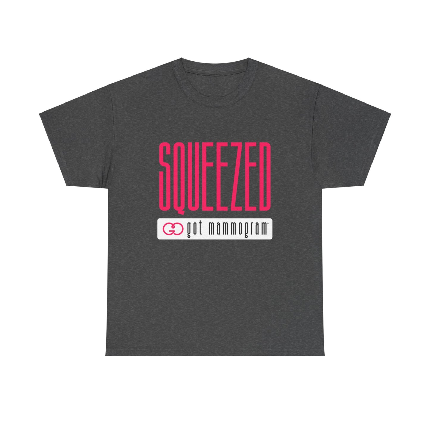 Squeezed Mammogram Heavy Cotton T-Shirt Breast Cancer Awareness
