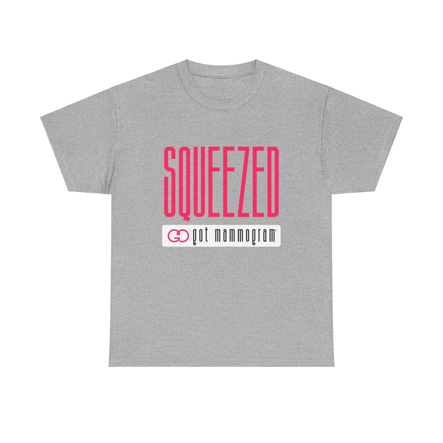 Squeezed Mammogram Heavy Cotton T-Shirt Breast Cancer Awareness