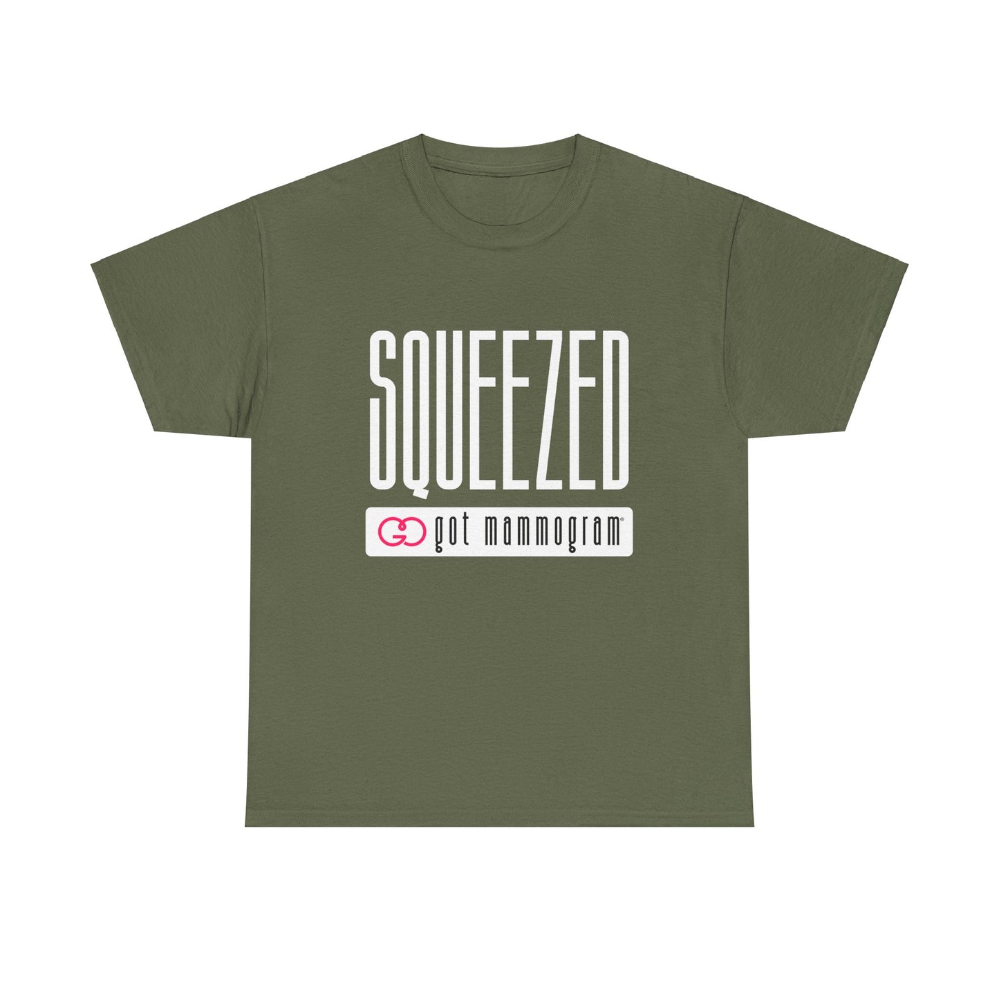 Squeezed Mammogram Heavy Cotton T-Shirt Breast Cancer Awareness