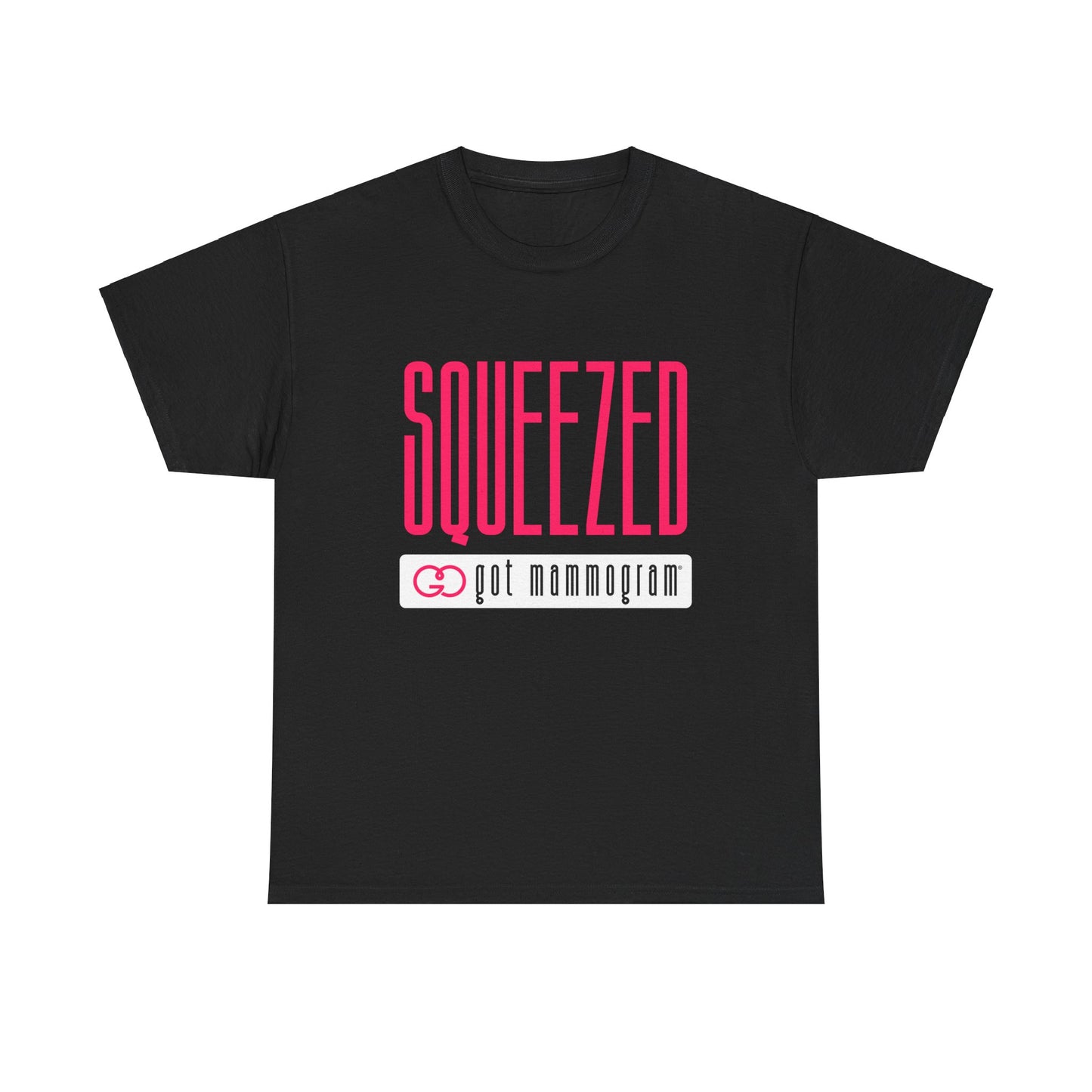 Squeezed Mammogram Heavy Cotton T-Shirt Breast Cancer Awareness