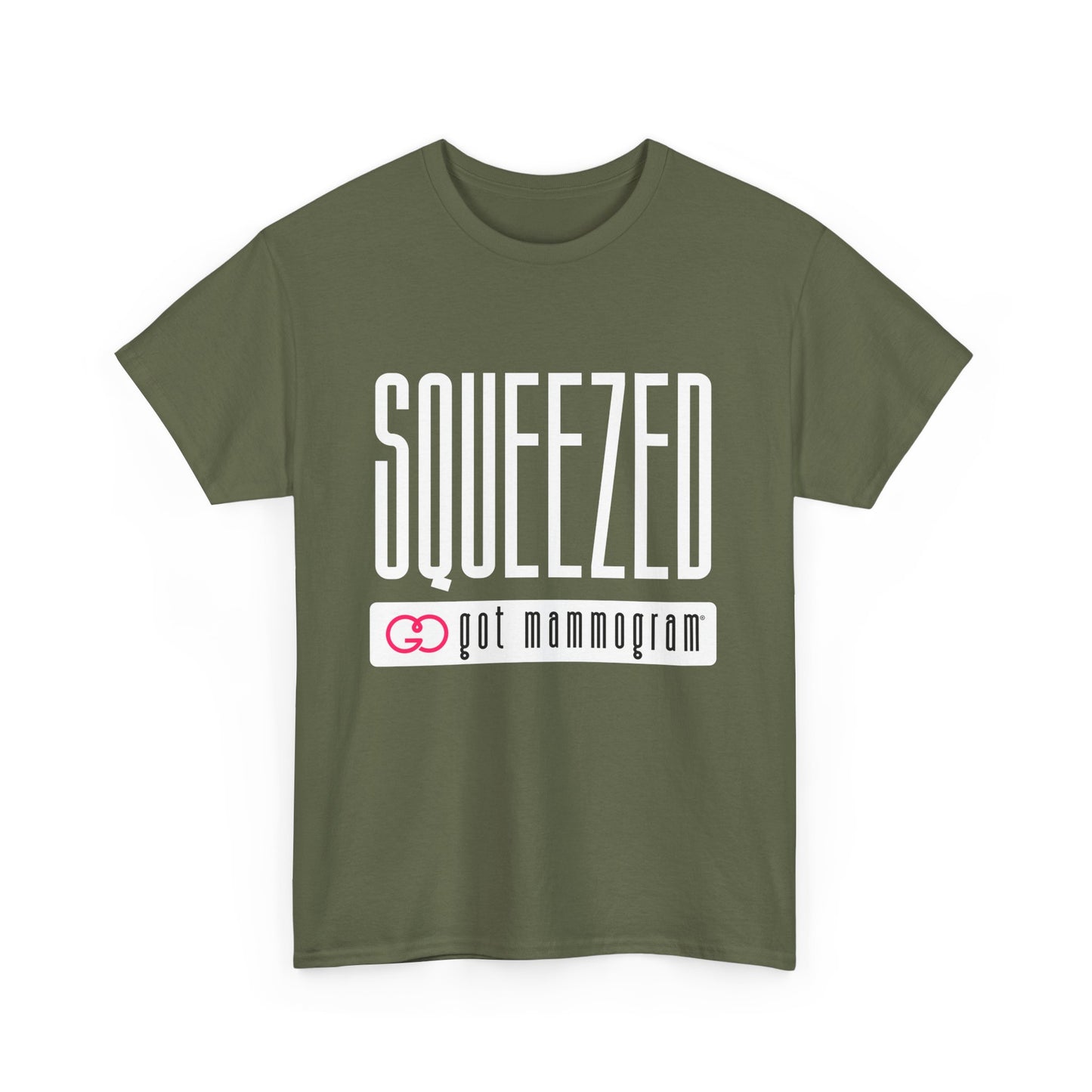 Squeezed Mammogram Heavy Cotton T-Shirt Breast Cancer Awareness