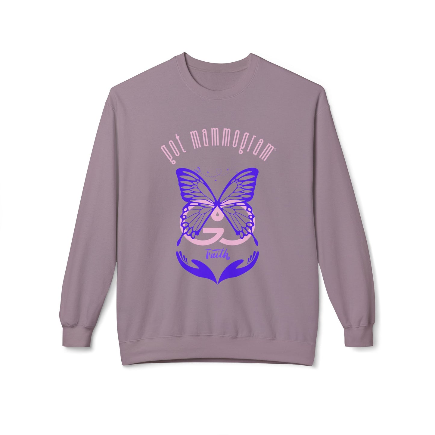 Faith Butterfly Mammogram Sweatshirt - Breast Cancer Awareness